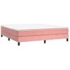 Estructura De Cama Box Spring Terciopelo Rosa 160x200 Cm