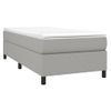 Estructura De Cama Box Spring Tela Gris Claro 90x190 Cm