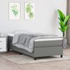 Estructura De Cama Box Spring Tela Gris Oscuro 90x190 Cm