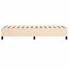 Estructura De Cama Box Spring Tela Color Crema 90x190 Cm