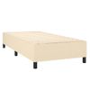 Estructura De Cama Box Spring Tela Color Crema 90x200 Cm