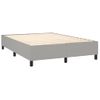 Estructura De Cama Box Spring Tela Gris Claro 140x190 Cm