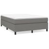 Estructura De Cama Box Spring Tela Gris Oscuro 140x190 Cm