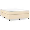 Estructura De Cama Box Spring Tela Color Crema 140x190 Cm