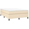 Estructura De Cama Box Spring Tela Color Crema 140x190 Cm