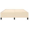 Estructura De Cama Box Spring Tela Color Crema 140x190 Cm