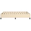 Estructura De Cama Box Spring Tela Color Crema 140x190 Cm