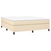 Estructura De Cama Box Spring Tela Color Crema 160x200 Cm