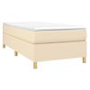 Estructura De Cama Box Spring Tela Color Crema 80x200 Cm