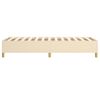 Estructura De Cama Box Spring Tela Color Crema 90x200 Cm