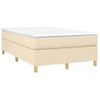 Estructura De Cama Box Spring Tela Color Crema 120x200 Cm