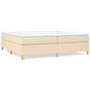 Estructura De Cama Box Spring Tela Color Crema 200x200 Cm