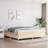 Estructura De Cama Box Spring Tela Color Crema 200x200 Cm