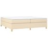 Estructura De Cama Box Spring Tela Color Crema 200x200 Cm