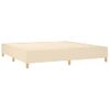 Estructura De Cama Box Spring Tela Color Crema 200x200 Cm