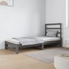 Sofá Cama Extraíble Madera Maciza De Pino Gris 2x(90x190) Cm