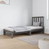 Sofá Cama Extraíble Madera Maciza De Pino Gris 2x(90x190) Cm