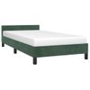 Estructura Cama Con Cabecero Terciopelo Verde Oscuro 90x190 Cm