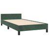 Estructura Cama Con Cabecero Terciopelo Verde Oscuro 90x190 Cm