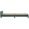 Estructura Cama Con Cabecero Terciopelo Verde Oscuro 90x190 Cm