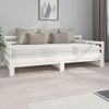 Sofá Cama Extraíble Madera Maciza De Pino Blanco 2x(90x200) Cm