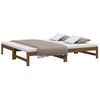 Sofá Cama Extraíble Madera Maciza Pino Marrón Miel 2x(90x190)cm