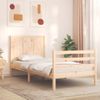 Estructura De Cama Con Cabecero Madera Maciza 100x200 Cm