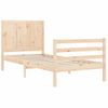 Estructura De Cama Con Cabecero Madera Maciza 100x200 Cm