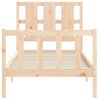 Estructura De Cama Individual Con Cabecero Madera Maciza