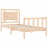 Estructura De Cama Individual Con Cabecero Madera Maciza