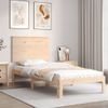 Estructura De Cama Con Cabecero Madera Maciza