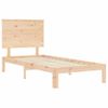 Estructura De Cama Con Cabecero Madera Maciza