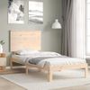 Estructura De Cama Con Cabecero Madera Maciza 100x200 Cm