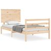 Estructura De Cama Con Cabecero Madera Maciza 100x200 Cm