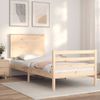 Estructura De Cama Con Cabecero Madera Maciza 100x200 Cm