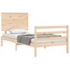 Estructura De Cama Con Cabecero Madera Maciza 100x200 Cm