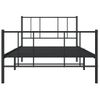 Estructura De Cama Con Cabecero Y Estribo Metal Negro 80x200 Cm