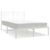 Estructura De Cama De Metal Con Cabecero Blanca 120x190 Cm