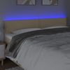 Cabecero Con Led De Tela Color Crema 180x5x78/88 Cm