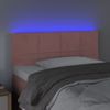 Cabecero Con Led De Terciopelo Rosa 100x5x78/88 Cm