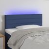 Cabecero Con Led De Tela Azul 100x5x78/88 Cm