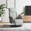 Sillón Reclinable Masaje Con Reposapiés Terciopelo Gris Claro Vidaxl