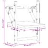 Estantes De Pared Con Barras 2 Uds Roble Ahumado 20x25x30 Cm Vidaxl