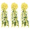 Guirnaldas De Flores Artificiales 3 Uds Amarillo 85 Cm Vidaxl