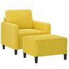 Sillón Con Taburete Terciopelo Amarillo 60 Cm Vidaxl