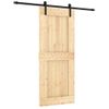 Puerta Corredera Con Herrajes Madera Maciza De Pino 85x210 Cm Vidaxl