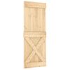 Puerta Corredera Con Herrajes Madera Maciza De Pino 80x210 Cm Vidaxl