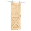 Puerta Corredera Con Herrajes Madera Maciza De Pino 85x210 Cm Vidaxl