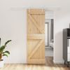 Puerta Corredera Con Herrajes Madera Maciza De Pino 70x210 Cm Vidaxl