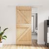 Puerta Corredera Con Herrajes Madera Maciza De Pino 85x210 Cm Vidaxl